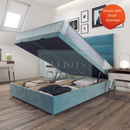 Sara Bed with Storage Options + Floor-standing Headboard