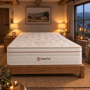 Copper Care 3000 encapsulated pocket sprung mattress with quilted cream panel and copper-coloured piping, front view