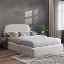 Boucle Bed with Storage Option