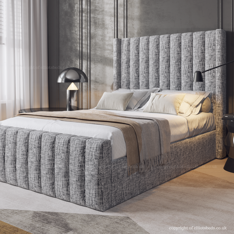 Lyon Wing Bed with Ottoman Storage Option