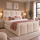 Mona upholstered bed viewed from the opposite angle