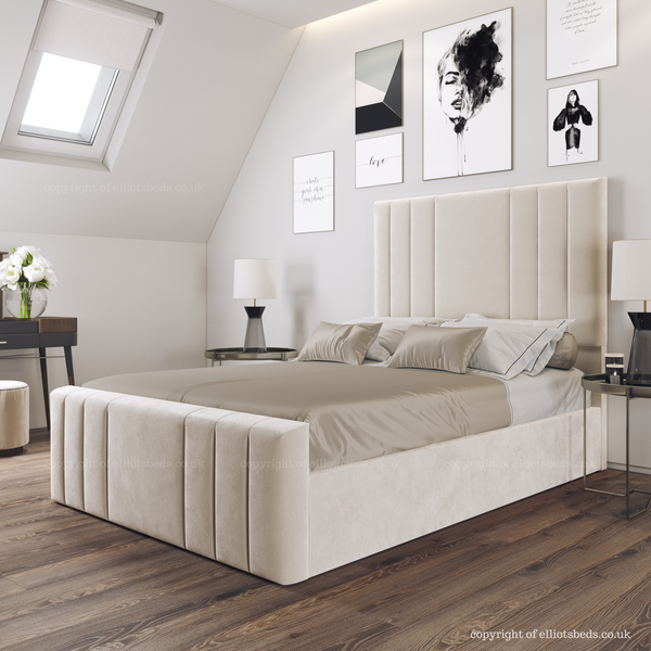 Stacey Bed with Ottoman Storage Option