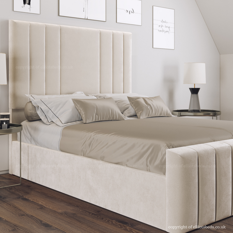 Stacey Bed with Ottoman Storage Option