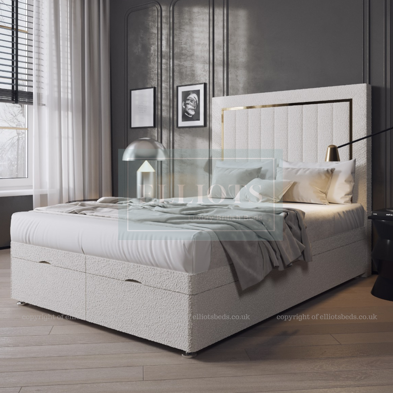 Zurich Divan Bed with Storage Options + Floor-standing Headboard