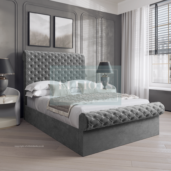 Chesterfield Bed with Ottoman Option