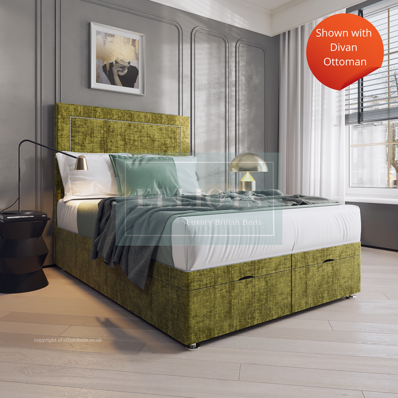 Florence Divan Bed with Storage Options + Floor-standing Headboard