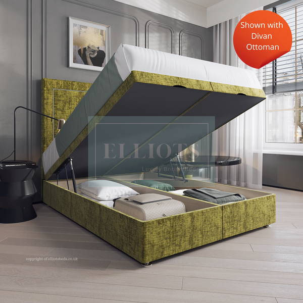 Florence Divan Bed with Storage Options + Floor-standing Headboard