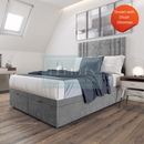 Hatford Bed with Storage Options + Floor-standing Headboard